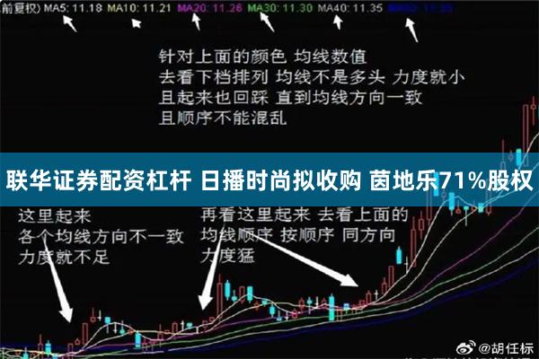 联华证券配资杠杆 日播时尚拟收购 茵地乐71%股权