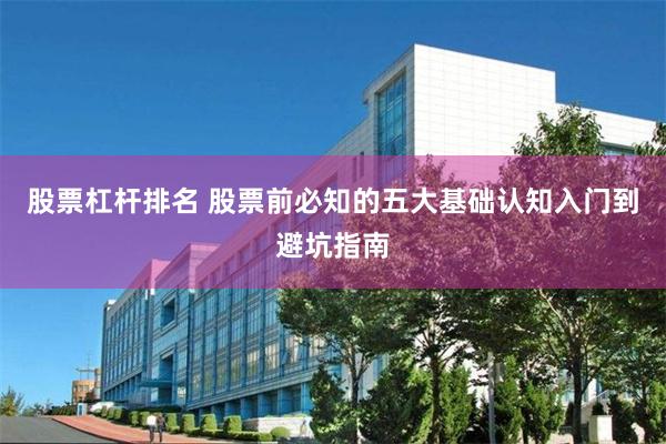 股票杠杆排名 股票前必知的五大基础认知入门到避坑指南