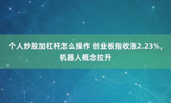 个人炒股加杠杆怎么操作 创业板指收涨2.23%，机器人概念拉升